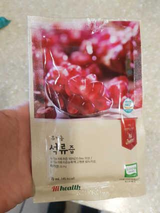 [하이헬스] 정말 진하고 맛있는 유기농 석류즙 30포 — 5점을 준 리뷰어가 2019년 11월 올린 사용 사진