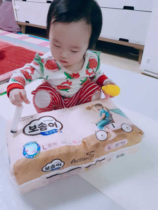 보솜이 액션핏 팬티형 — 4.5점을 준 리뷰어가 2019년 3월 올린 사용 사진