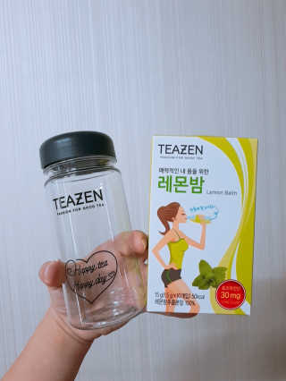 티젠 레몬밤 + 마이보틀 — 4.5점을 준 리뷰어가 2018년 7월 올린 사용 사진