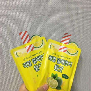 장수농가 리얼깔라만시 원샷 50ml 10팩+보틀 — 5점을 준 리뷰어가 2019년 5월 올린 사용 사진