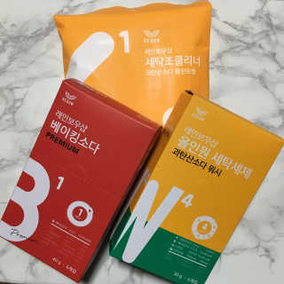 레인보우샵 올인원세탁세제,베이킹소다 스틱포6개입+세탁조클리너 — 4.33점을 준 리뷰어가 2018년 4월 올린 사용 사진