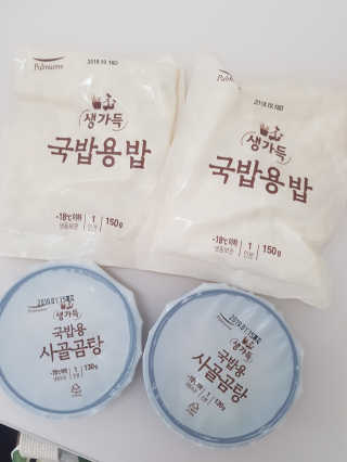 [풀무원] 사골곰탕국밥 황태해장국밥 — 5점을 준 리뷰어가 2018년 6월 올린 사용 사진