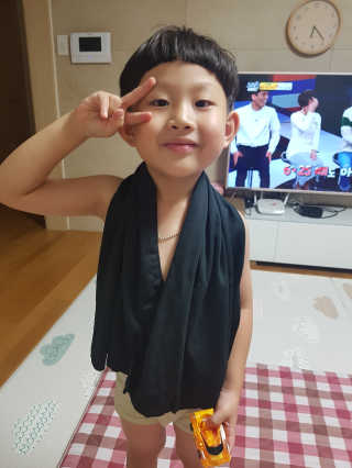 쿨코어 쿨링타월 — 5점을 준 리뷰어가 2019년 7월 올린 사용 사진