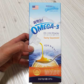 오메가-3스무디 [오메가스무디] 짜먹는 오메가3 DHA 임산부 어린이 — 3점을 준 리뷰어가 2019년 2월 올린 사용 사진