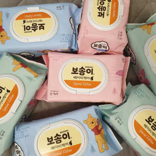 보솜이 아기물티슈 베이비케어 푸에디션 캡 74매 10입 — 5점을 준 리뷰어가 2019년 4월 올린 사용 사진