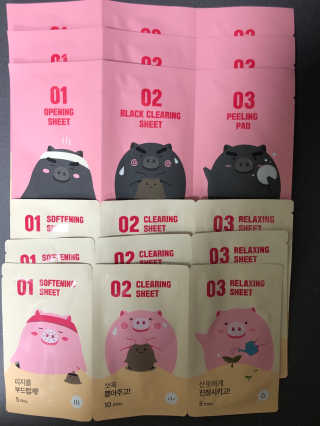 미팩토리 3단 돼지코팩 1box + 3단 흑돼지코팩 1box — 4.5점을 준 리뷰어가 2019년 8월 올린 사용 사진