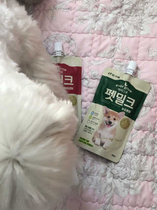 [빙그레] 에버그로 생유산균 1봉（10포입）+펫밀크2팩 — 4.5점을 준 리뷰어가 2019년 5월 올린 사용 사진