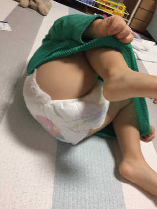 보솜이 베이비케어 팬티형 기저귀 — 4점을 준 리뷰어가 2019년 3월 올린 사용 사진