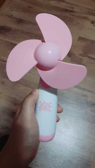히키스 휴대용 핸디 원피스 선풍기 — 3점을 준 리뷰어가 2017년 4월 올린 사용 사진
