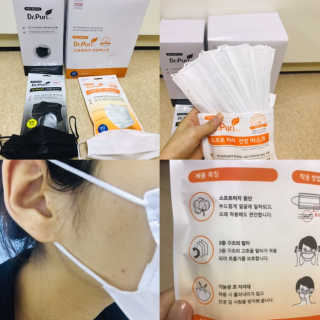 [닥터퓨리] 소프트터치 건강 + UV 블랙스타일 마스크 — 5점을 준 리뷰어가 2019년 4월 올린 사용 사진