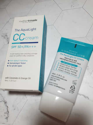 마더메이드 더 아쿠아라이트 CC크림 SPF50+ PA+++ — 4점을 준 리뷰어가 2019년 5월 올린 사용 사진