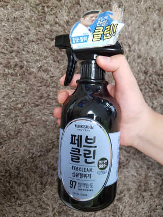 더블유드레스룸 페브클린 500ml — 5점을 준 리뷰어가 2018년 8월 올린 사용 사진