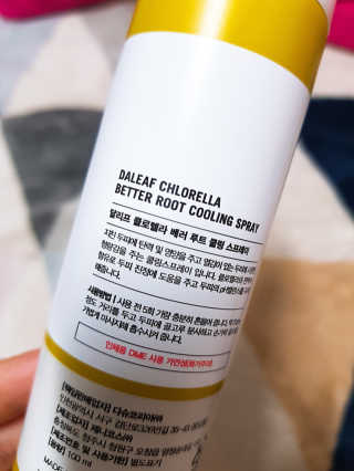 달리프 클로렐라 베러 루트 쿨링 스프레이 100ml — 4.33점을 준 리뷰어가 2018년 12월 올린 사용 사진