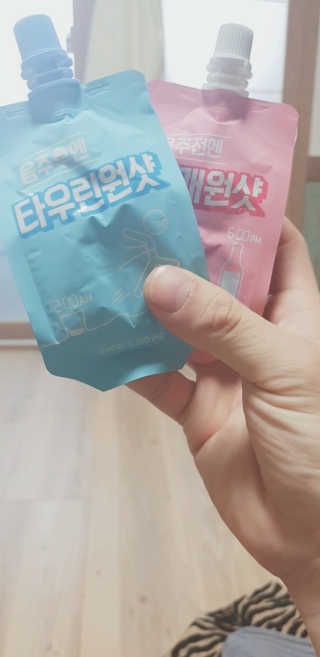 천호식품 숙취해서 헛개원샷, 타우린원샷 술푼너에게 — 3점을 준 리뷰어가 2017년 12월 올린 사용 사진