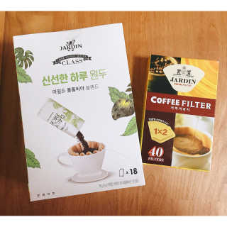 (주)쟈뎅 [쟈뎅] 클래스 신선한 하루 원두+여과지 SET — 5점을 준 리뷰어가 2019년 3월 올린 사용 사진