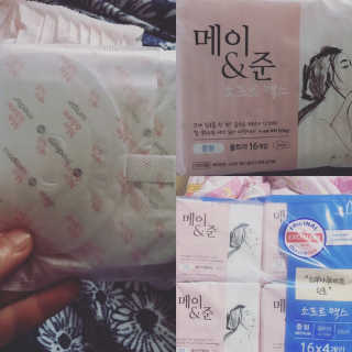 메이앤준 소프트맥스 생리대 — 3.5점을 준 리뷰어가 2019년 4월 올린 사용 사진