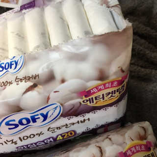 LG유니참 쏘피SOFY 쏘피 유기농 100프로 순면커버 생리대 패키지 — 5점을 준 리뷰어가 2019년 11월 올린 사용 사진