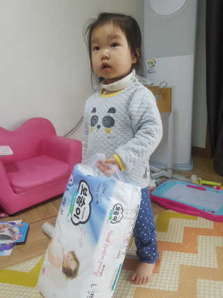 보솜이 리얼코튼 팬티형 — 5점을 준 리뷰어가 2019년 3월 올린 사용 사진
