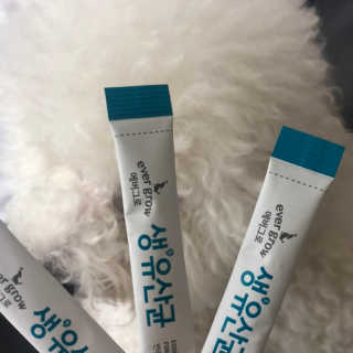 [빙그레] 에버그로 생유산균 1봉（10포입）+펫밀크2팩 — 3.5점을 준 리뷰어가 2019년 3월 올린 사용 사진