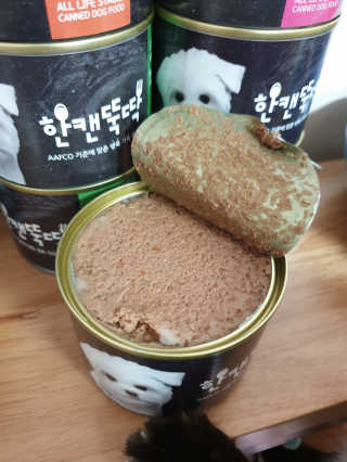 [펫토리아] BEST 한캔뚝딱 강아지 캔간식 — 3.5점을 준 리뷰어가 2019년 3월 올린 사용 사진