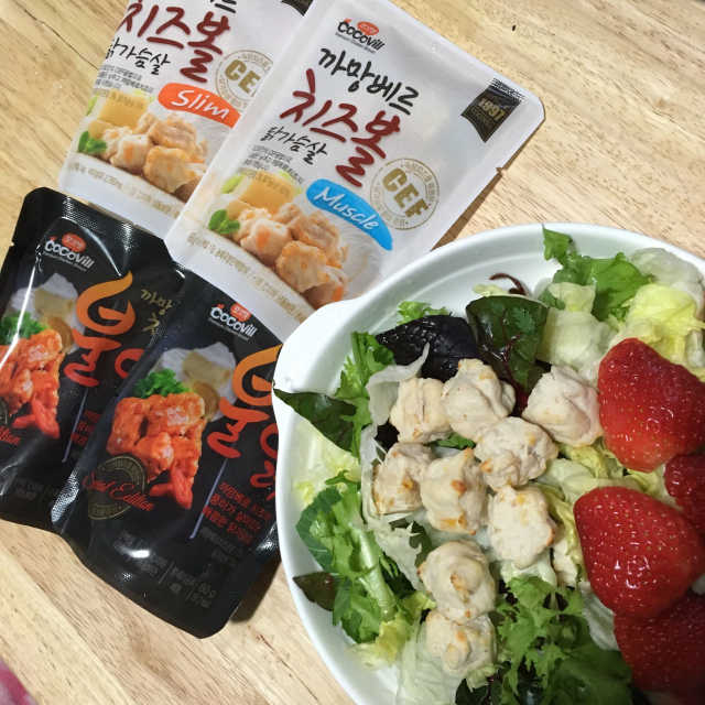 까망베르치즈볼닭가슴살 3종 리뷰 사진