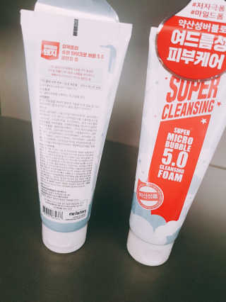 미팩토리 슈퍼 마이크로 버블 5.0 클렌징 폼 X 2EA — 3.5점을 준 리뷰어가 2019년 6월 올린 사용 사진