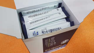 베스처 더블바이오틱스 100포 x 1박스 — 5점을 준 리뷰어가 2019년 7월 올린 사용 사진