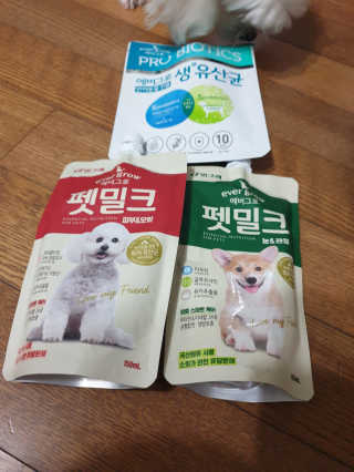 [빙그레] 에버그로 생유산균 1봉（10포입）+펫밀크2팩 — 5점을 준 리뷰어가 2019년 5월 올린 사용 사진