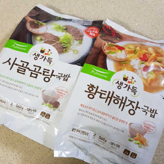 [풀무원] 사골곰탕국밥 황태해장국밥 — 5점을 준 리뷰어가 2018년 6월 올린 사용 사진