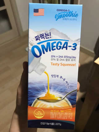 오메가-3스무디 [오메가스무디] 짜먹는 오메가3 DHA 임산부 어린이 — 4.5점을 준 리뷰어가 2019년 3월 올린 사용 사진