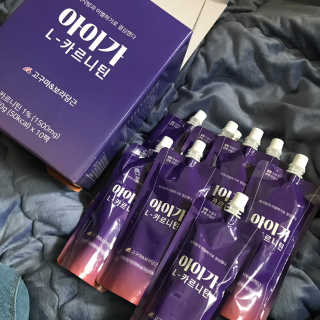 오엔엘 아이가 L-카르니틴 2박스 — 5점을 준 리뷰어가 2019년 4월 올린 사용 사진