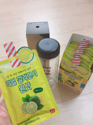 장수농가 리얼깔라만시 원샷 50ml 10팩+보틀 — 5점을 준 리뷰어가 2019년 5월 올린 사용 사진