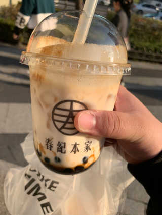 [춘지본가 강남점] 버블밀크티1 + 버블없는 음료1 — 5점을 준 리뷰어가 2019년 10월 올린 사용 사진