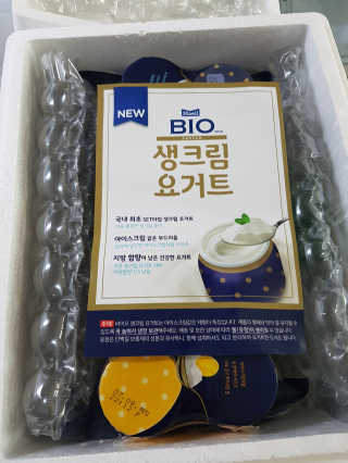 [매일 바이오] 생크림요거트 플레인 12개 + 유자 12개 — 5점을 준 리뷰어가 2019년 7월 올린 사용 사진