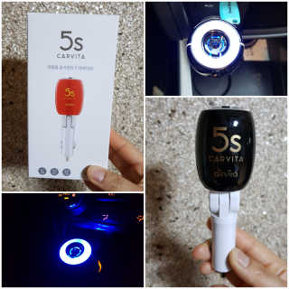 에어비타 차량용공기청정기 카비타5S — 5점을 준 리뷰어가 2019년 1월 올린 사용 사진