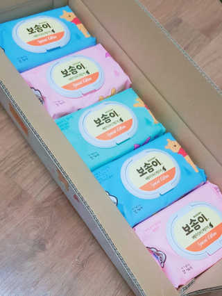 보솜이 아기물티슈 베이비케어 푸에디션 캡 74매 10입 — 5점을 준 리뷰어가 2019년 4월 올린 사용 사진
