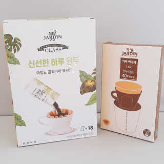 (주)쟈뎅 [쟈뎅] 클래스 신선한 하루 원두+여과지 SET — 5점을 준 리뷰어가 2019년 4월 올린 사용 사진