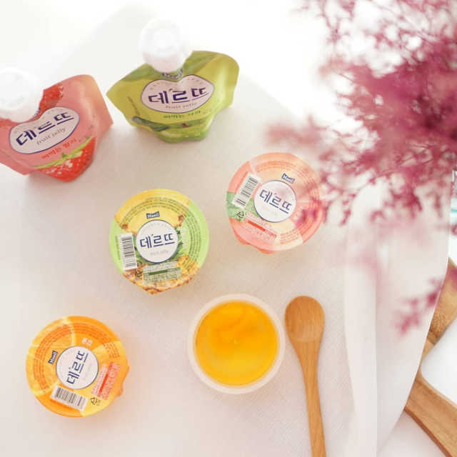 데르뜨 떠먹는 과일 3종, 짜먹는 과일 2종 총 10개 체험 리뷰 사진
