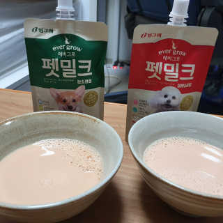 [빙그레] 에버그로 생유산균 1봉（10포입）+펫밀크2팩 — 5점을 준 리뷰어가 2019년 3월 올린 사용 사진