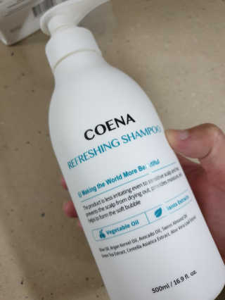 코에나샴푸 500ml — 5점을 준 리뷰어가 2019년 8월 올린 사용 사진