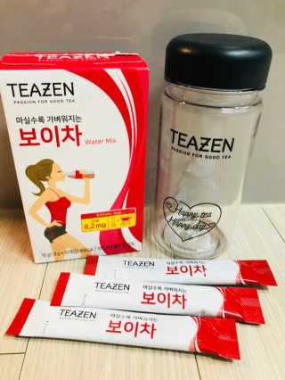 티젠 보이차 + 마이보틀 세트 — 5점을 준 리뷰어가 2018년 6월 올린 사용 사진