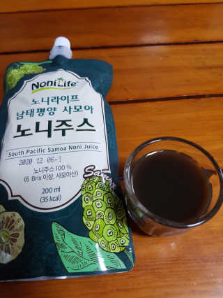 장수농가 남태평양 사모아 노니 원액 1L or 200mlx10팩 중 택 1 — 4.5점을 준 리뷰어가 2019년 1월 올린 사용 사진