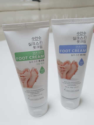 (주)에네스티 에네스티 수안수 실크스킨 풋크림 1+1 — 3.5점을 준 리뷰어가 2019년 12월 올린 사용 사진