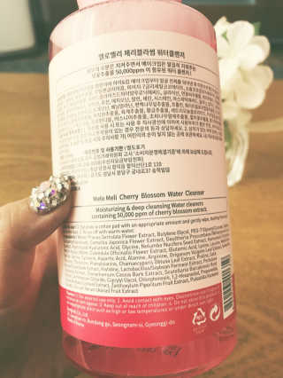 멜로멜리 체리블라썸 워터클렌저 대용량 500ml — 5점을 준 리뷰어가 2018년 7월 올린 사용 사진
