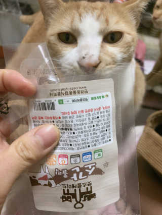 펫츠플레이트 동결건조간식 기호성 테스트 8종 — 5점을 준 리뷰어가 2018년 5월 올린 사용 사진