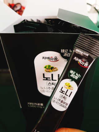 차예마을 노니 추출 분말 가루 스틱 30스틱 1박스 — 4.5점을 준 리뷰어가 2018년 11월 올린 사용 사진