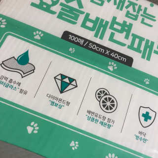 페츠모아 냄새잡는 요술배변패드 — 2.5점을 준 리뷰어가 2020년 3월 올린 사용 사진