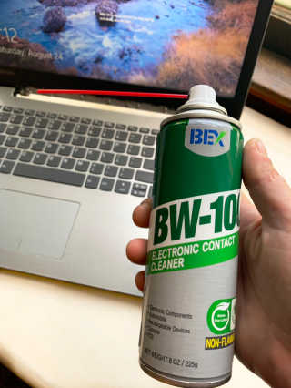 BW-100, 전자 접점 클리너 — 5점을 준 리뷰어가 2019년 8월 올린 사용 사진