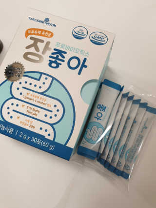 메이준뉴트리 모유유래 유산균 장좋아 2gx30포 — 5점을 준 리뷰어가 2020년 2월 올린 사용 사진