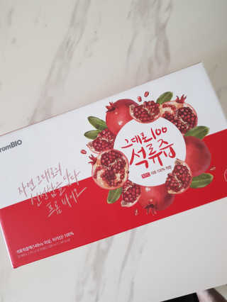 프롬바이오 오직 석류만 [그대로100 석류즙] 하루 1포로 건강하게 — 5점을 준 리뷰어가 2019년 10월 올린 사용 사진